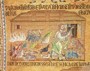 The Flood, (detail) by Byzantine School